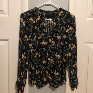 American Eagle Floral Long Sleeve Shirt